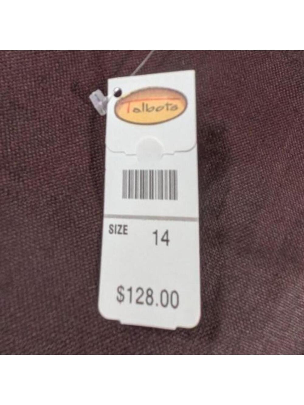 NEW Talbots Size 14 Brown 100% Irish Linen Fit and Flare Dress Y2K Quiet Luxury - Picture 4 of 15